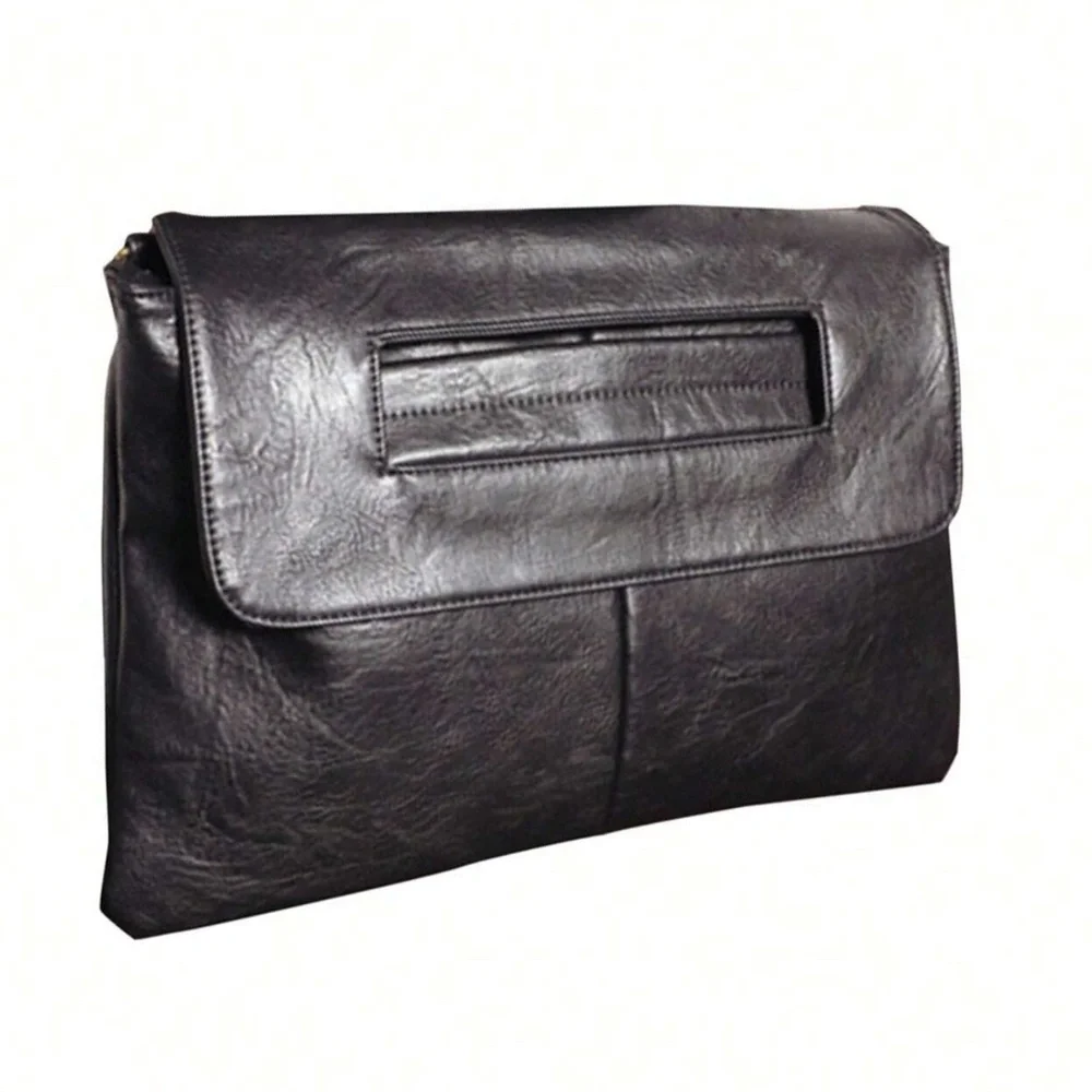 Luxe Vegan Leather Clutch Shoulder Crossbody Bag - Picture 7 of 10